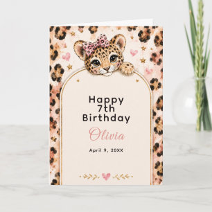 Carte Fête d'anniversaire des 12 ans de Wild Leopard