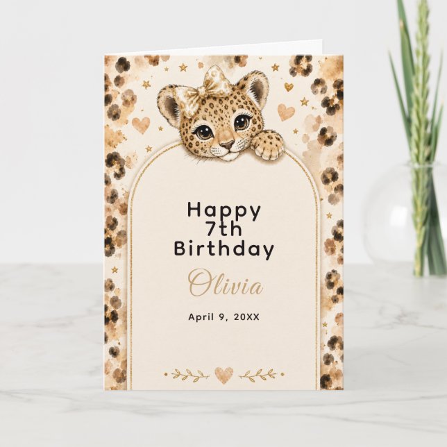 Carte Fête d'anniversaire des 12 ans de Wild Leopard (Devant)