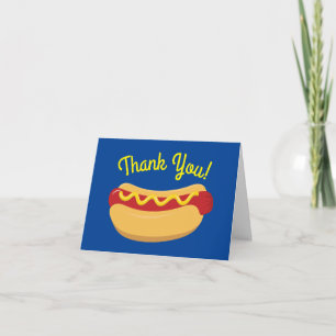 Carte Fête d'anniversaire des enfants avec hot-dogs et b