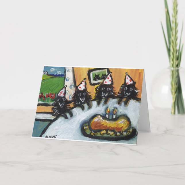 Carte Fête d'anniversaire d'été de Schipperke (Devant)