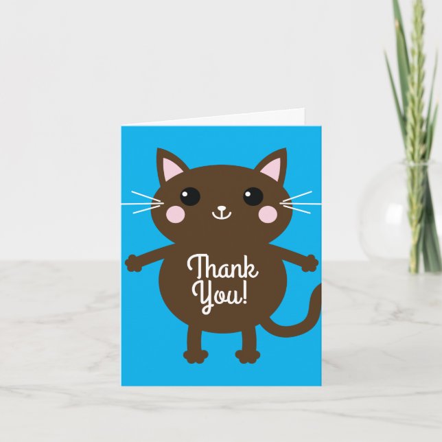 Carte Fête d'anniversaire du chat (Devant)