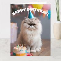 Fête d'anniversaire du chat perse