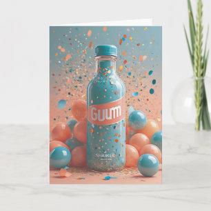 Carte Fête d'anniversaire Fitness Frenzy en menthe fraîc