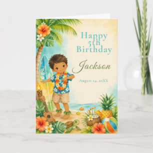 Carte Fête d'anniversaire Hula