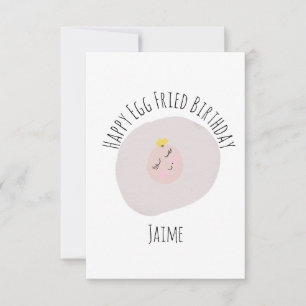 Carte Fête d'anniversaire mignonne aux œufs à l'aquarell