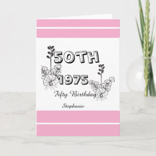 Carte Fête d'anniversaire Personnalisé 50e anniversaire