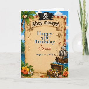 Carte Fête d'anniversaire pirate