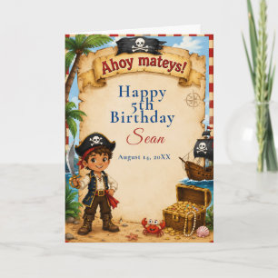 Carte Fête d'anniversaire pirate