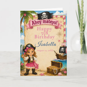 Carte Fête d'anniversaire pirate