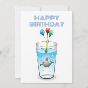 Carte Fête d'anniversaire Piscine