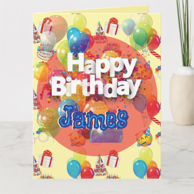 Carte Fête d'anniversaire pour enfants  (Devant)