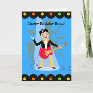 Carte Fête d'anniversaire rock star