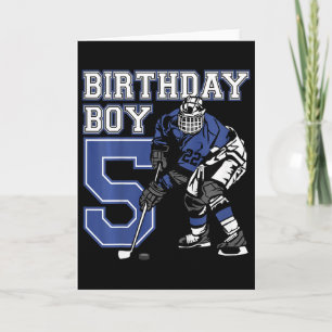 Carte Fête d'anniversaire sur le thème de hockey sur gla