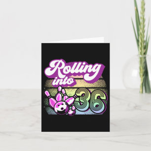 Carte Fête de Bowling qui Fait son Entrée dans les 36 An