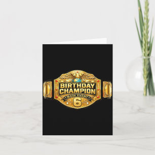 Carte Fête de catch d'anniversaire de 6ème lutteur Chamo