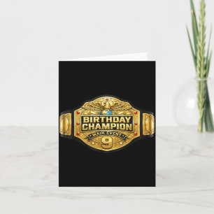 Carte Fête de champion de catch pour 9 ans