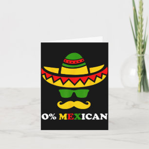 Carte Fête de Cinco de Mayo drôle à zéro pour cent mexic