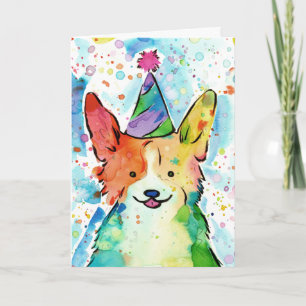 Carte Fête de Corgi Birthday