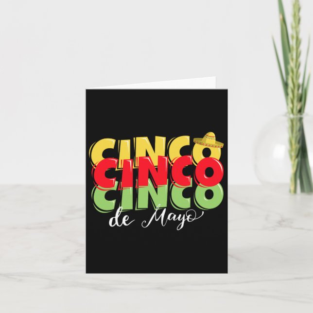 Carte Fête de femmes Cinco De Mayo Fiesta mexicaine drôl (Devant)