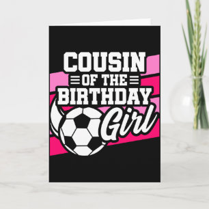 Carte Fête de foot de soccer pour enfants Cousine de la 