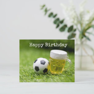 Carte Fête de football avec ballon de football et annive