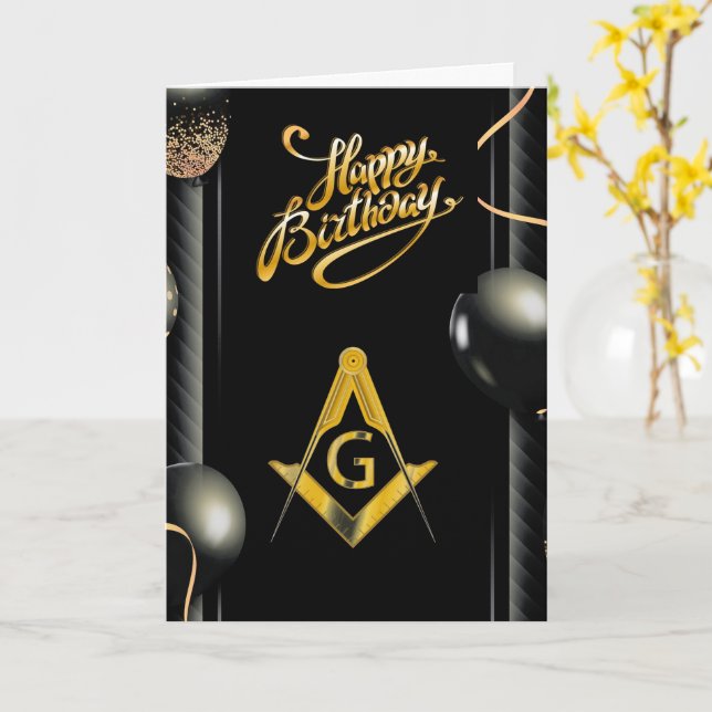 Carte Fête de Freemason (Fleur jaune)