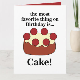 Carte Fête de gâteau d'anniversaire