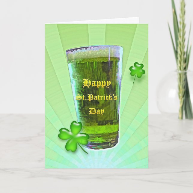 Carte Fête de la bière verte St. Patrick (Devant)