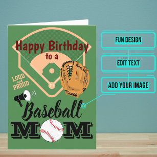 Carte Fête de la mère du baseball ou du softball