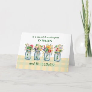 Carte Fête de la petite-fille St. Patricks Chance et bén
