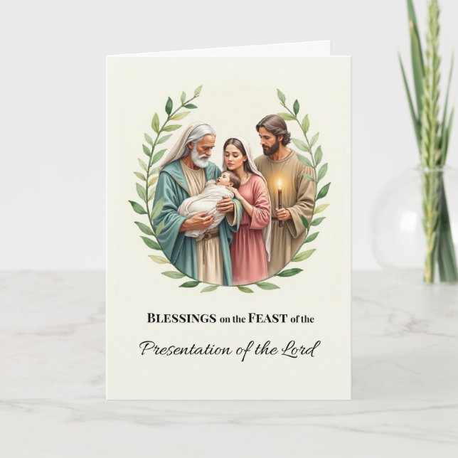 Carte Fête de la Présentation du Seigneur Chandeleur (Devant)