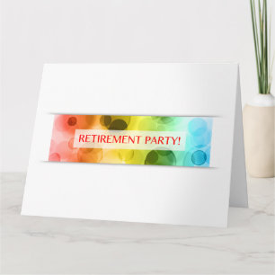 Carte fête de la retraite (rainbow bokeh)