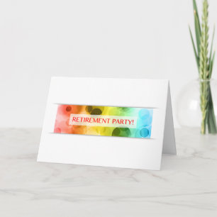 Carte fête de la retraite (rainbow bokeh)