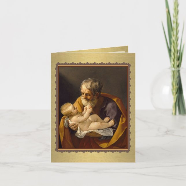 Carte Fête de la Saint-Joseph Jésus Religieux (Devant)