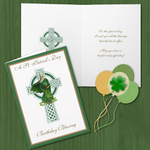 Carte Fête de la Saint-Patrick Anniversaire Croix celtiq