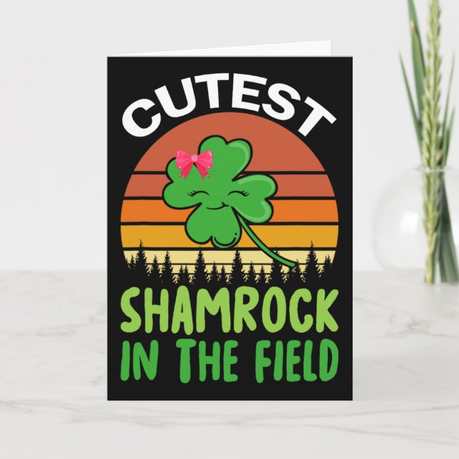 Carte Fête de la Saint-Patrick Filles Tout-Petits Plus M (Devant)