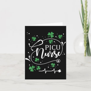 Carte Fête de la Saint-Patrick Infirmière Picu Trèfle Ir