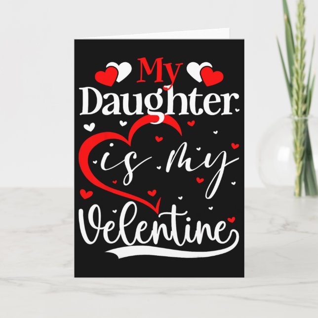 Carte Fête de la Saint-Valentin Cœurs Amour Fille Est Mo (Devant)