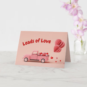 Carte Fête de la Saint-Valentin de Camion vintage