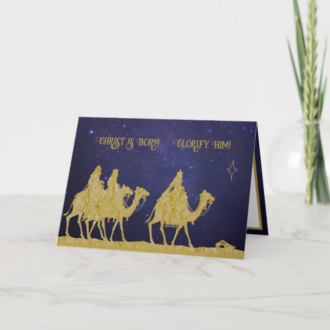 Carte Fête de l'Epiphanie Trois Rois Catholique Byzantin (Devant)