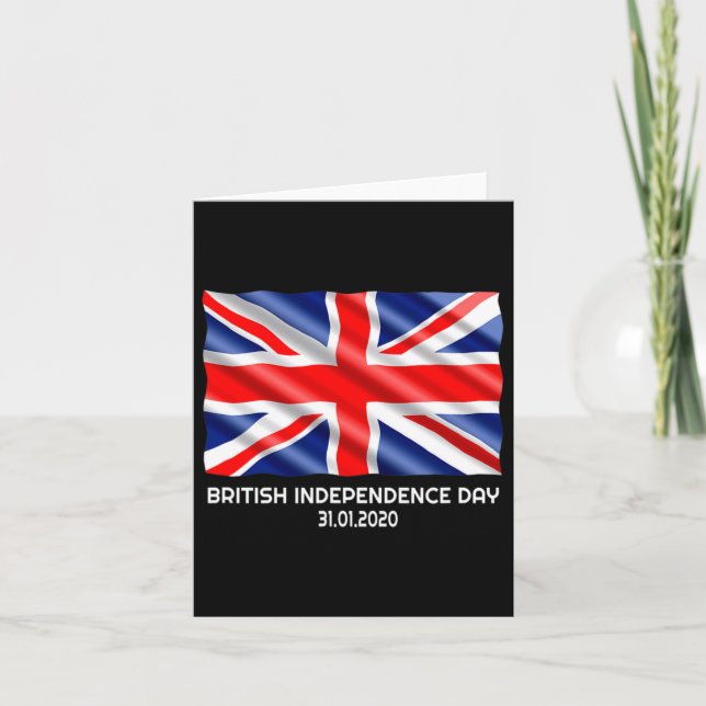 Carte Fête de l'Indépendance britannique Brexit Valentin (Devant)