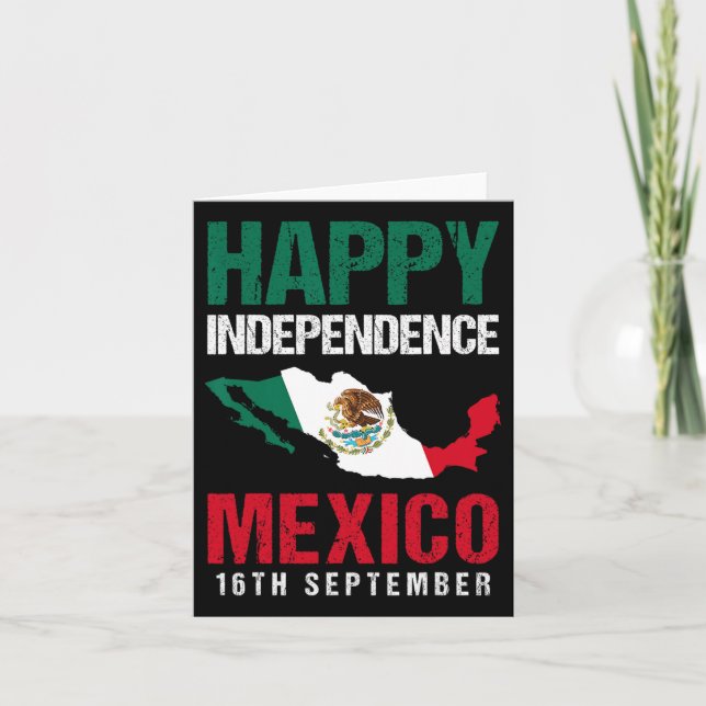 Carte Fête de l'Indépendance mexicaine Est 16 septembre  (Devant)