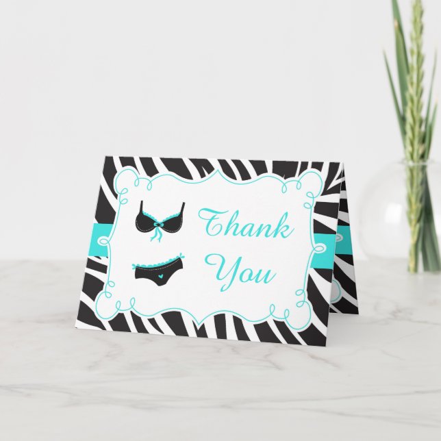 Carte Fête de lingerie turquoise Merci (Devant)