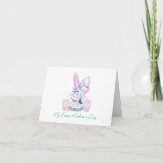 Carte Fête de ma première mère (lapin)