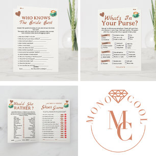 Carte Fête de Mariage "L'amour est dans l'air" 4 Jeux Am