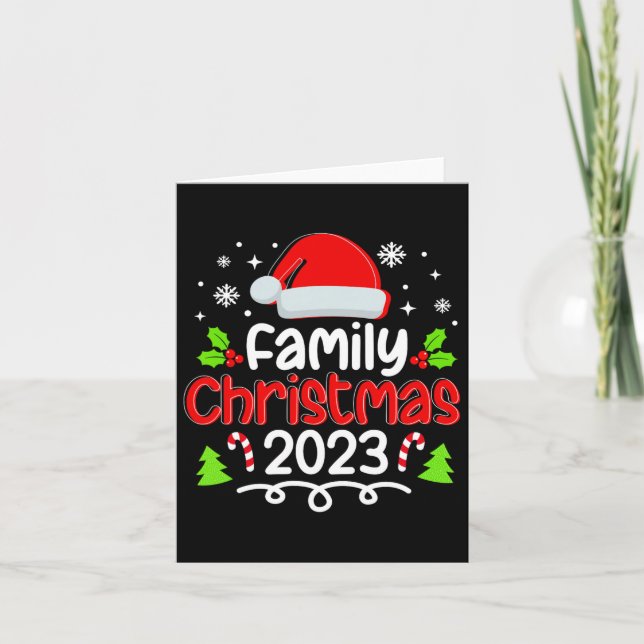 Carte Fête de Noël 2023 Feu de Noël de Noël (Devant)