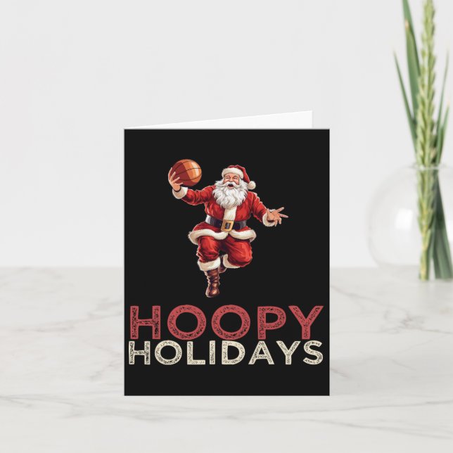 Carte Fête de Noël Basketball Père Noël 1 (Devant)