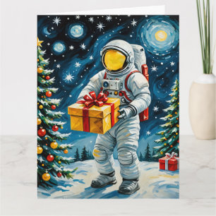 Carte Fête de Noël de l'astronaute