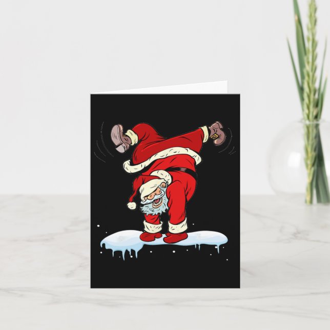 Carte Fête de Noël du Père Noël Hip hop dansant (Devant)
