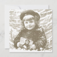 Fête de Noël Fille d'hiver Vintage